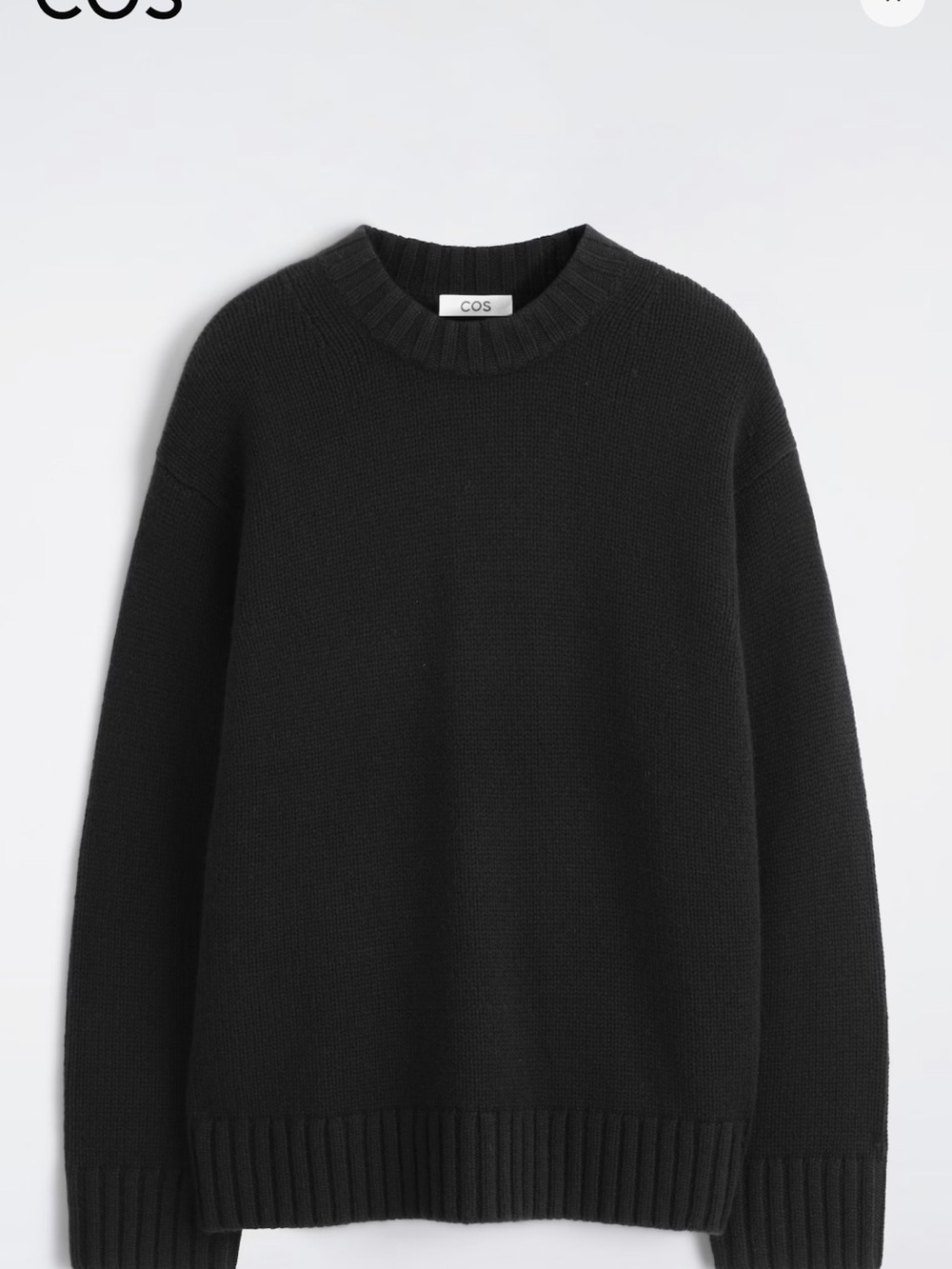 COS CHUNKY PURE CASHMERE CREW-NECK
